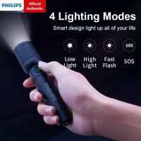 Philips Optical Zoom Flashlight Ultrac Bright Portable Flashlights USB-C Rechargeable Camping Lamp for Indoor Outdoor Rechargeable  Flashlights