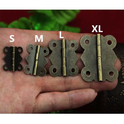 Butterfly Metal Hinge Cabinet Door Hinge 4 Holes Antique Vintage Furniture Hinge With Screws Bronze Tone 100Pcs Door Hardware Locks