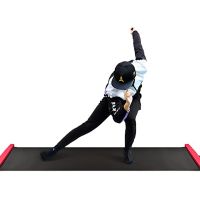 Portable Yoga Sliding Mat Workout Board for Indoor Outdoor Fitness Mat Hockey Skiing Ice Skating  Home Shoe Booties Carrying Bag