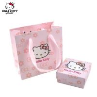 Original High-End Sanrio Hello Kitty Gift Box Gift Bag Pink Packaging Box Cute Cartoon Children Jewelry Gift Box Set