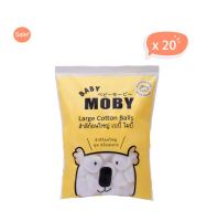 (ยกลัง20ห่อ) สำลีก้อนใหญ่ BABY MOBY เบบี้ โมบี้ สำลีฝ้าย สำลีก้อนกลม ก้อนใหญ่กว่าไซต์ปกติ 3 เท่า จับถนัดมือ ใช้ทำความสะอาดผิว ใช้ทำความสะอาด