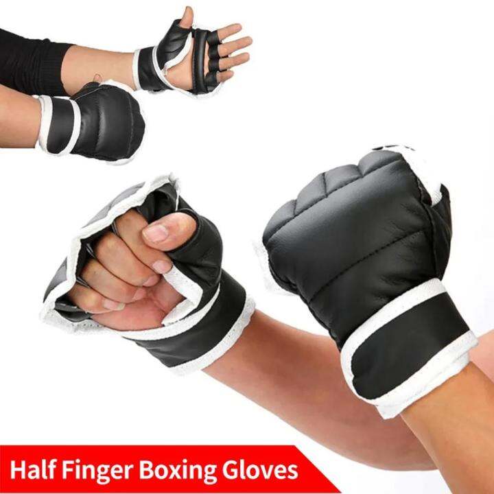 Boxing Gloves Adjustable Wrist Boxer Kickboxing Fighting Training