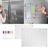 【lz】☋▪▪  Acrílico Calendário Board para geladeira Whiteboard reutilizável Workout Board papelaria Organizer Bag