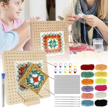 7.7in Crochet Blocking Board Bamboo Wooden Blocking Board Square Blocking  Board for Beginner Knitting Lover Crocheting Projects