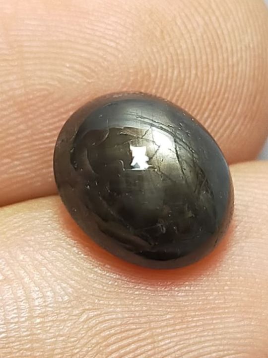 พลอย-สตาร์-แซฟไฟร์-ธรรมชาติ-แท้-natural-black-star-sapphire-หนัก-5-30-กะรัต