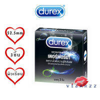 Durex Performa 1 กล่อง 3 ชิ้น ขนาด 52.5 มม. ถุงยางอนามัย ดูเร็กซ์ เพอร์ฟอร์มา กระชับ สวมใส่ง่าย มีส่วนผสมของสารเบนโซเคนซึ่งลดความไวต่อความรู้สึกสัมผัส ผิวเรียบ ผนังไม่ขนาน มีกระเปาะ ทุกชิ้นมีสารหล่อลื่น