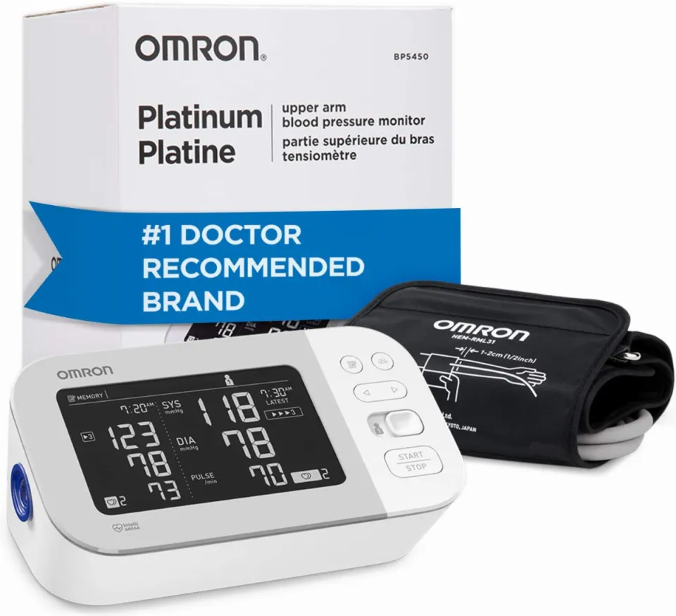 Omron 10 Series Upper Arm Blood Pressure Monitor; 2-User, 200-Reading  Memory, Backlit Display, TruRead Technology, BP Indicator LEDs by Omron