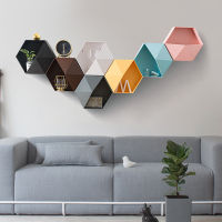 Nordic Home Decoration Wall Hanging Shelf Flower Pot Multifunctional Storage Box Room Decoration Wall Creative Combination Mural