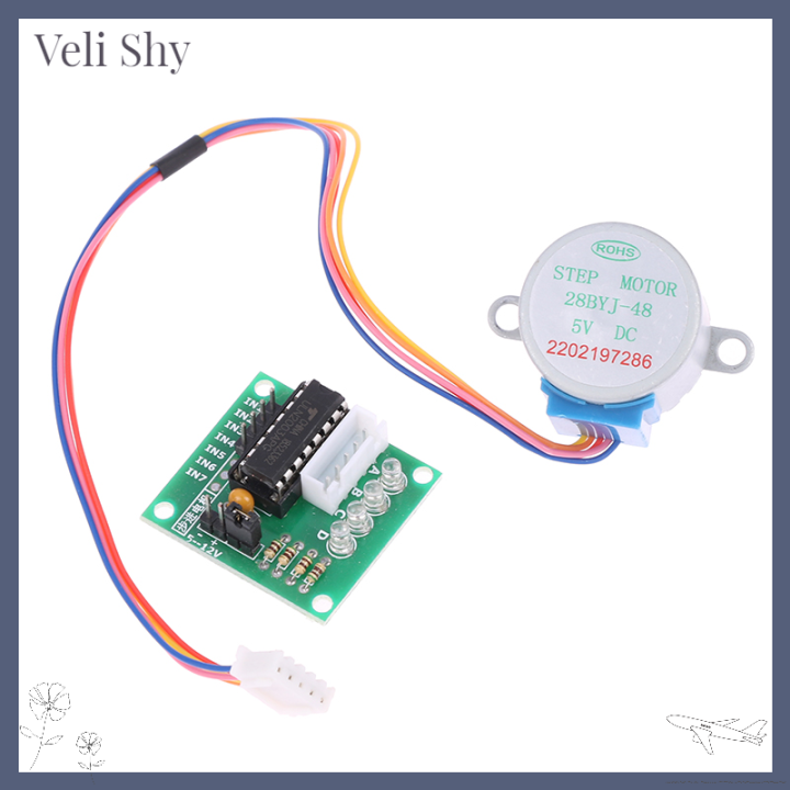 veli-shy-dc-12v-5v-ลดขั้นมอเตอร์สเต็ปเกียร์4เฟสสำหรับ28byj-48-5v-arduino