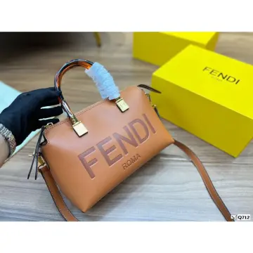 Shoulder & Crossbody Bags  Fendi Womens By The Way Mini Yellow Leather  Small Boston Bag > All Philippines