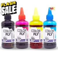 หมึกเติม Epson ชุด 4 สี (ดำ,แดง,เหลือง,น้ำเงิน) Color Fly แท้ #หมึกปริ้นเตอร์  #หมึกเครื่องปริ้น hp #หมึกปริ้น   #หมึกสี #ตลับหมึก