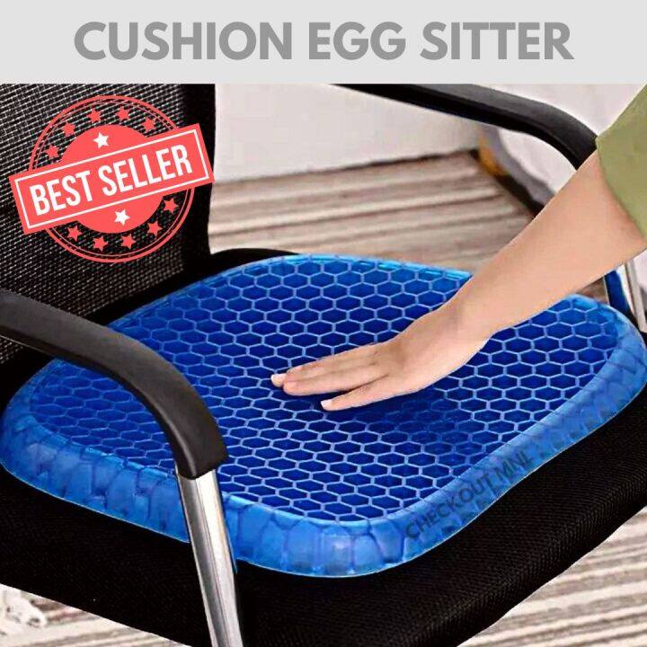 Gel Honeycomb Seat Egg Cushion Cooling Ergonomic Comfort Gel Support in Blue