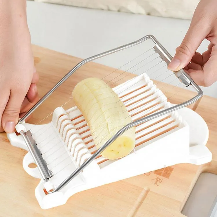 Spam Slicer Fruit Slicer for Home Heat Resistant Luncheon Meat Slicer  Boiled Egg Fruit Soft Cheese Slicer Cutter Stainless Steel Wires Cuts 11  Slices active