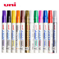 Uni ภาพหลากสีปากกามาร์กเกอร์โรงเรียนอุปกรณ์สำนักงานปากกาทำเครื่องหมายสีถาวรศิลปะปากกาทำเครื่องหมาย PX-20