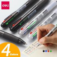 【Ready Stock】 ◑✥♧ C13 Deli 4 in 1 Multicolor Ballpoint Pen 0.7mm Black Blue Red Refill Gel Pen 4 Colors Ballpoint Pen For Office School Stationery