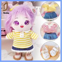 NICOLEY ตุ๊กตา OB11 1/111/12 ท็อปส์ซูซู สำหรับตุ๊กตา1/12BJD อุปกรณ์เสริมเสื้อผ้า เสื้อตุ๊กตาทำมือ กระโปรงยีนส์ตุ๊กตา ชุดเสื้อกีฬาคอกลม เสื้อผ้ารองเท้า