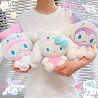 Sanrio Kuromi Pom Purin Hello Kitty Pachacco ตุ๊กตาน่ารักนุ่มจี้ Boneka Mainan ฮาโลวีนแต่งกายข้ามเพศ