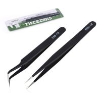 【cw】 tweezers stainless steel for manicure grafted eyelash antistatic Electronics Repair Tools