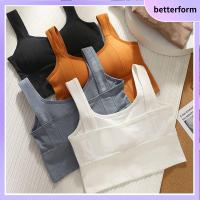 BETTERFORM ระบายอากาศได้ดี ป้องกันเหงื่อ ไร้รอยต่อ ชุดชั้นในโยคะ เสื้อครอป ผู้หญิงชุดชั้นในกีฬา ยิมออกกำลังกาย