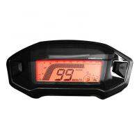 Digital Motorcycle Speedometer Odometer Techometer Fuel Gauge LCD 7 Colors Adjust Electric Injection Carburetor Instrument