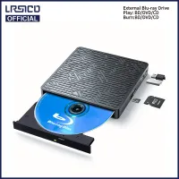 บลูเรย์ไดรฟ์ภายนอก USB 3.0 Type-C CD BD Writer พร้อม SD/TF และช่อง USB ไดรฟ์ออปติคัล BD DVD ไดรฟ์สำหรับ Mac แล็ปท็อป Windows 11