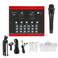 Portable 18 Sound Effects L8 ABS Live Broadcast Sound Card Set Mobile Phone Computer Game Live Broadcast Sound Card Set