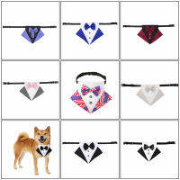 New Dog Cat Multicolor Collar British Wedding Bow Tie Supplies Saliva Towel Dog Triangle Towel Clothes Accessories