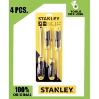 【เก่าฮาร์ดแวร์】 Stanley 4ชิ้นชุดไขควงแม่เหล็กที่จับเบาะ STMT66671