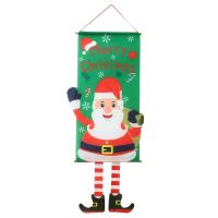 Christmas Decorations Xmas New Year Cloth Hanging Legs Creative Hanging Flags Window Pendants Wall Atmosphere Dressing Drapes