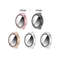 ►✆ Watch for Watch Active 2 40mm/44mm Full-Crystal Diamond Bezel Ring Housing Black/Silver/Rose Gold/Pink-Transparent