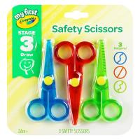 สุดพิเศษ!! กรรไกรเซฟตี้สำหรับเด็กไม่บาด นิ้ว 3 ลาย CRAYOLA งานศิลปะ SAFETY SCISSORS CRAYOLA 3 COUNTS