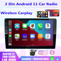 (2กิกะไบต์ + 32กิกะไบต์) 2 Din CarPlay รถวิทยุ10นิ้ว HD รถ MP5เครื่องเล่นมัลติมีเดียสำหรับ Android 11สเตอริโอ GPS นำทาง Wifi บลูทูธ