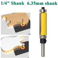 6.35mm Shank Flush Trim Router Bit พร้อมแบริ่งสําหรับเครื่องตัดทังสเตนคาร์ไบด์ไม้สําหรับงานไม้