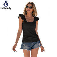 Casual Knitted Lace Stitching U-neck Pullover Sleeveless Small Sexy T-shirt Top Women【fast】