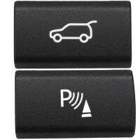 2 Pcs Switch Button Cover for X5 E70 2006-13 X6 E71 2008-14 : 1 Pcs Parking Radar Sensor &amp; 1 Psc Rear Trunk