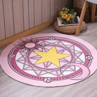 Cartoon Magic Circle Rabbit Printed Puzzle Mats Children Round Carpet Diameter 60-160cm Baby Play Mat Area Rug Anti-slip