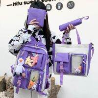 4 1 Kawaii Womens Set School Large Capacity Scoolbag Children knapsack Kid Bookbag