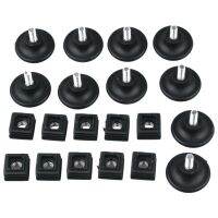 【cw】 10 Sets 45mm Base Dia Adjustable Leveling Foot 25mmx25mm Tube Insert