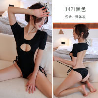 2023 Hot Long Night Sex Lingerie Sexy Pajamas Jompsuit Womens Passion Hollow Uniform Temptation Pure Desire Suit 1421