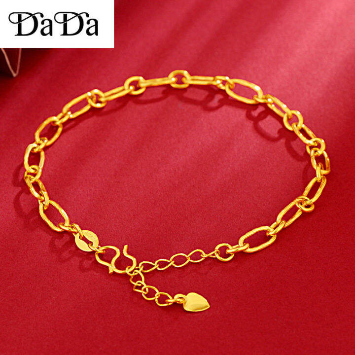 emas bangkok original cop 916 gold bracelet women's square wedding