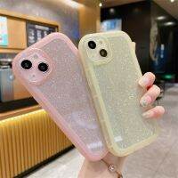 Floveyoo Glitter เเวววาวส่องแสงเลเซอร์ความรักเคสโทรศัพท์รูปหัวใจสำหรับ iPhone 13 11 12 Pro Max XR X XS Max 14Plus เคสกันกระแทกนิ่มใส