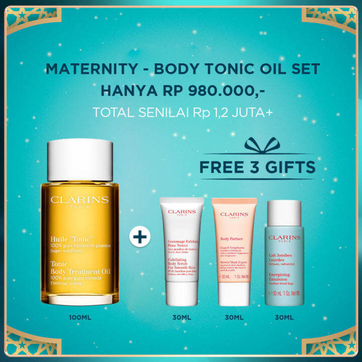 【Official】 [Clarins Set] Tonic Body Treatment Oil 100ml (stretch mark