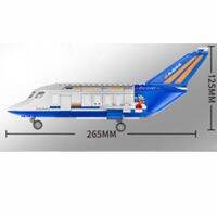 MOC เครื่องบินโดยสารในเมืองเครื่องบินซุปเปอร์เฮลิคอปเตอร์วิศวกรสนามบินที่มีชื่อเสียงชุดอิฐบล็อกตัวต่อรุ่นคลาสสิก