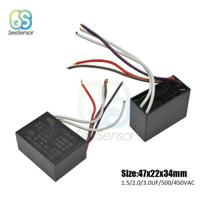 Cbb61 Starting Capacitance Ac Fan Capacitor 1.5uf2uf3uf Ac 500v 450v 5