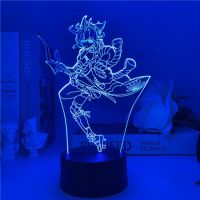 Genshin Impact Yoimiya night light 3D USB interface bedroom bedside decoration lamp childrens toy birthday gift