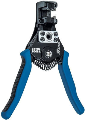 Klein Tools 11063W Wire Cutter / Wire Stripper, Heavy Duty Automatic Wire Stripper Tool for 8-20 AWG Solid and 10-22 AWG Stranded Electrical Wire, Blue/Black