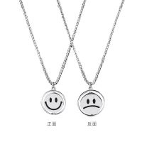 [Free ship] Net red rotating smiling face sweater chain crying pendant men and women trendy version simple rotatable necklace hip-hop