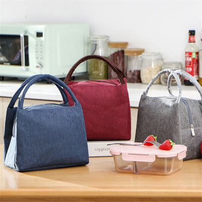 4 Color Lunch Box Bag Oxford Cloth Picnic Food Bento Thermal Cooler Bags Storage Container Handbag For Women Student Children Lunch Bag Thermal Bags 4 Color Oxford Cloth Lunch Box Bag