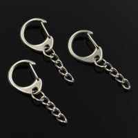 10pcs Silver Color D Rgger Clasp Swivel Clip Keychain For Keys Car Key Ring Souvenir Couple Handbag Chain Gift DIY Accessories Key Chains