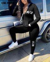 ซม. YAYA Streetwear ไม่มีหมวก Sweatsuit ผู้หญิงชุด Track Hooded Jacket Legging กางเกงชุด Active Tracksuit 2ชิ้นชุดฟิตเนส